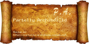 Partelly Archibáld névjegykártya